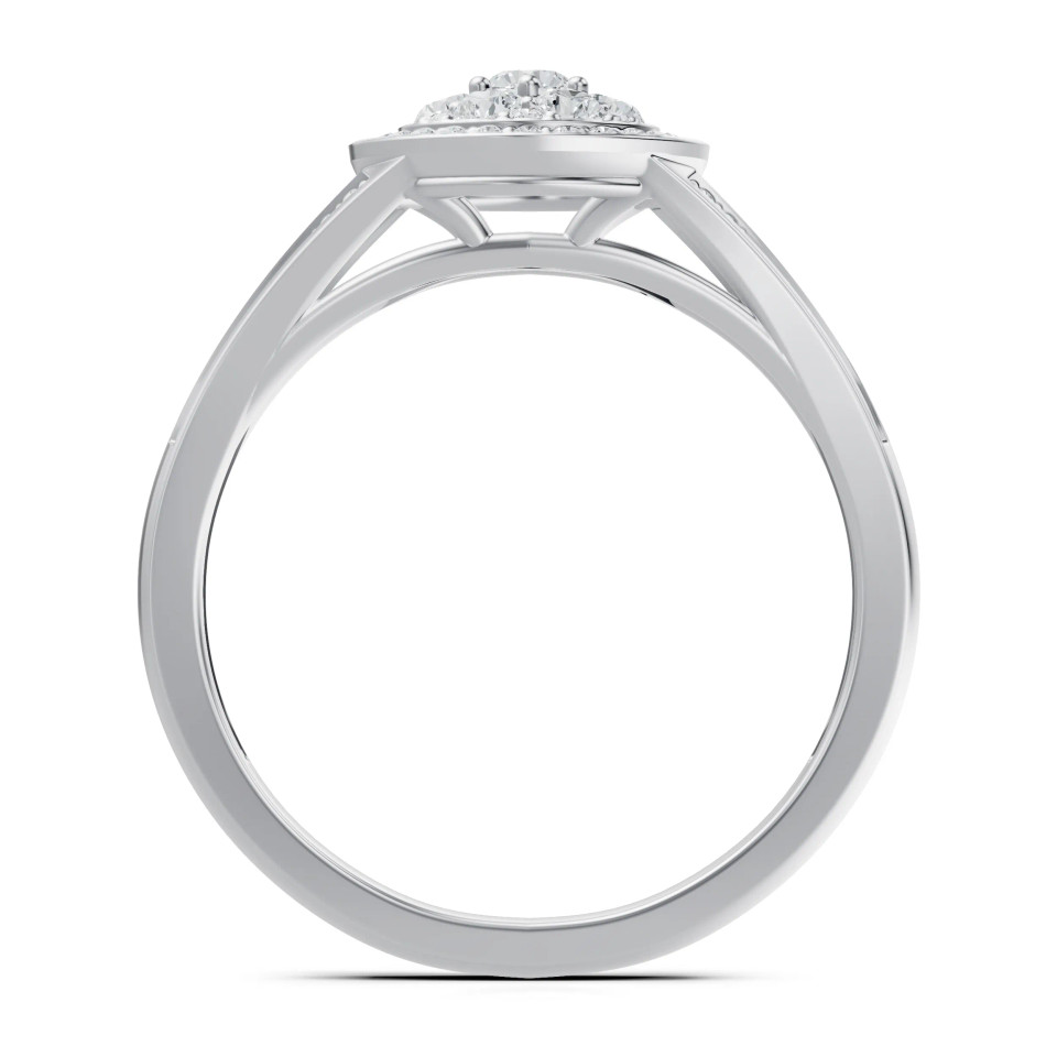 Lab Grown 0.68 Ct Diamond Vintage Halo Ring