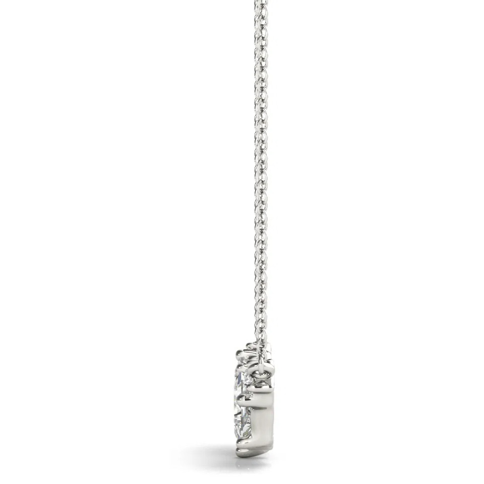 White Gold Asymmetric Diamond Necklace (0.63 ct.tw.)