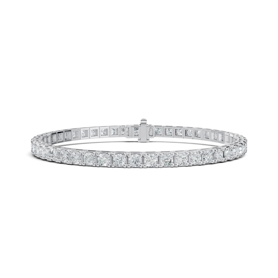 Lab Grown 7.05 Carat Diamond Tennis Bracelet