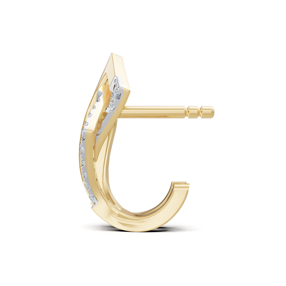 Lab-Grown 0.13 Carat Diamond Hoop Earring