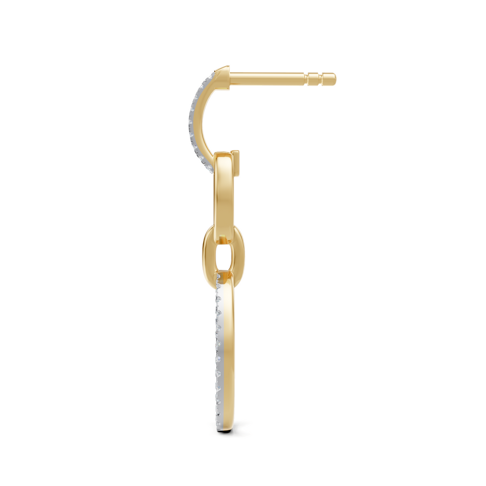Lab-Grown 0.21 Carat Diamond Hoop Earrings