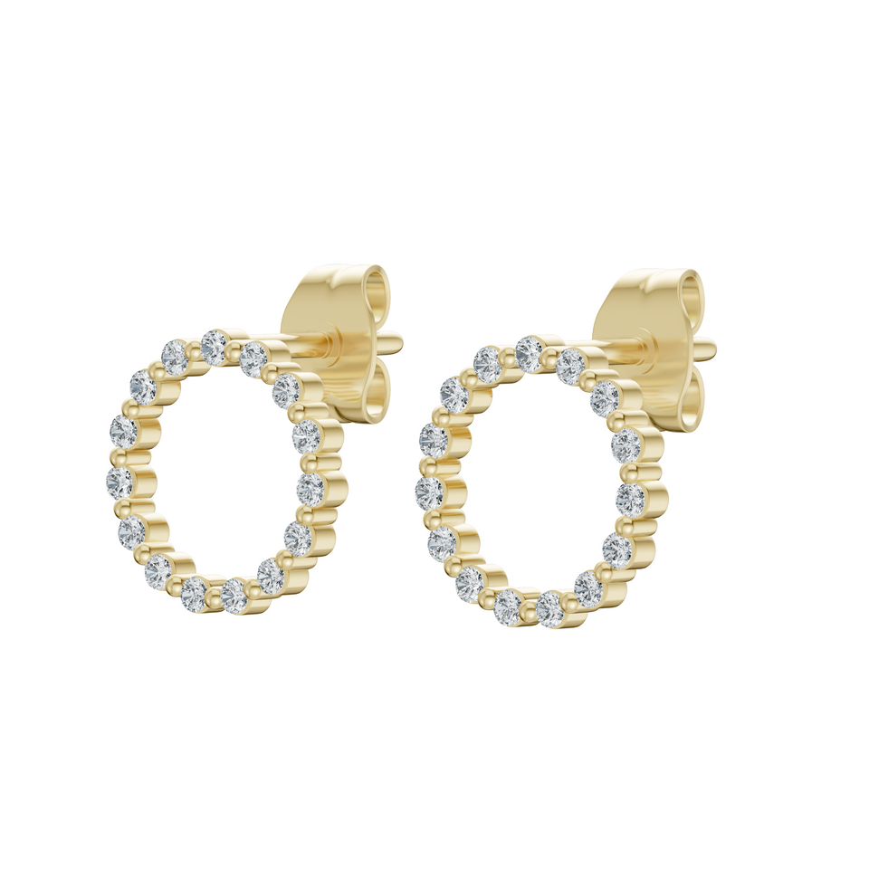 Lab-Grown 0.12 Carat Diamond Bow Stud Earring