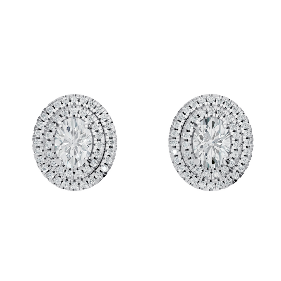 Lab-Grown 0.86 Carat Diamond Bow Stud Earrings