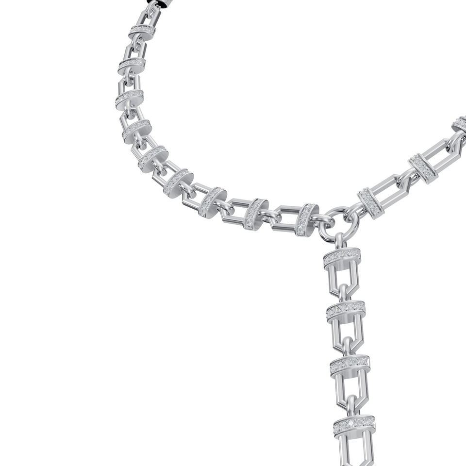 Lab Grown 3.52 Carat Round Diamond Chain Necklace