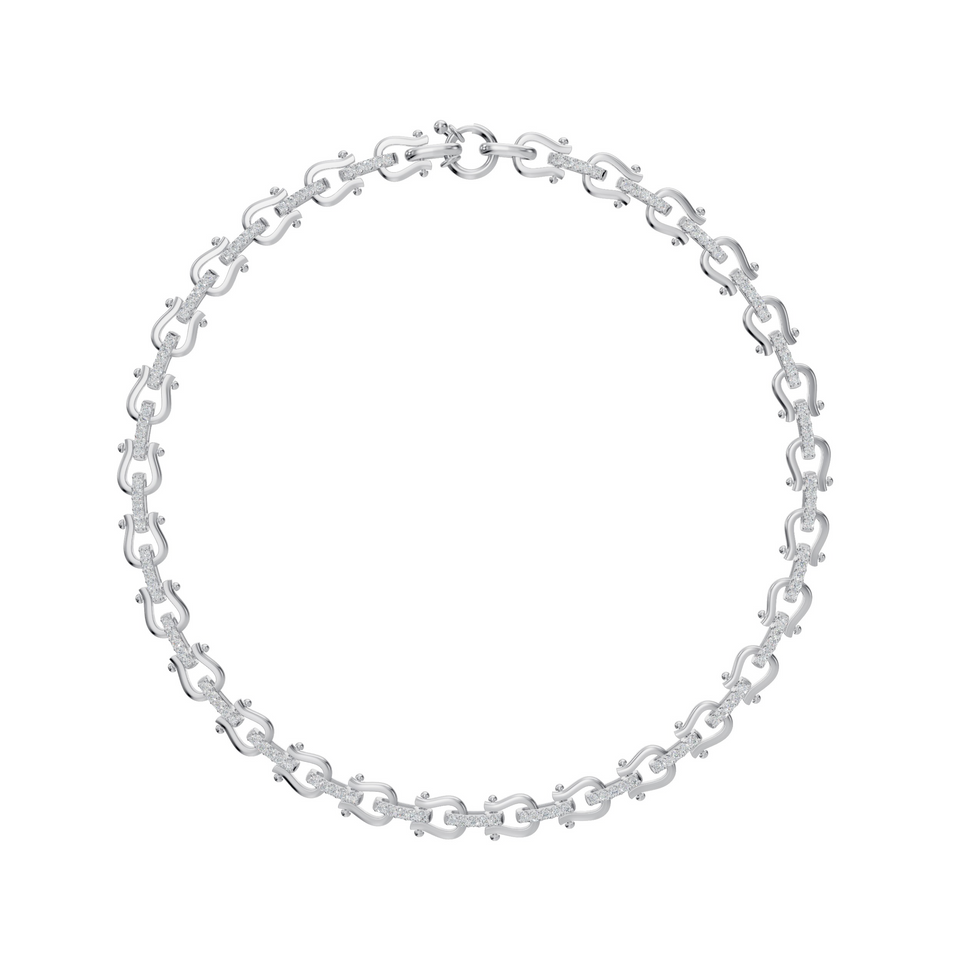 Lab Grown 2.49 Carat Round Diamond Chain Necklace