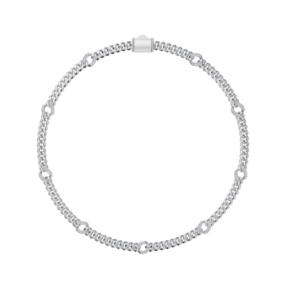 Lab Grown 1.5Carat Round Diamond Chain Necklace