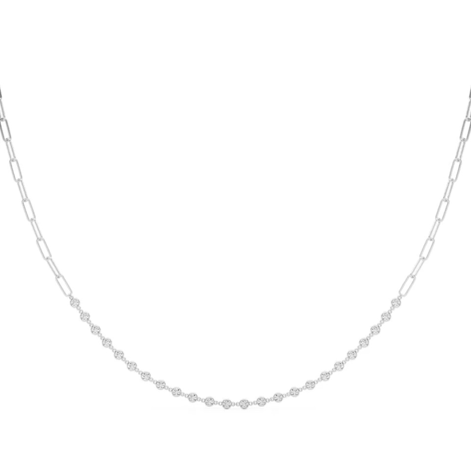 Paperclip Necklace with Lab Grown Diamond Accent (0.81 ct.tw.)