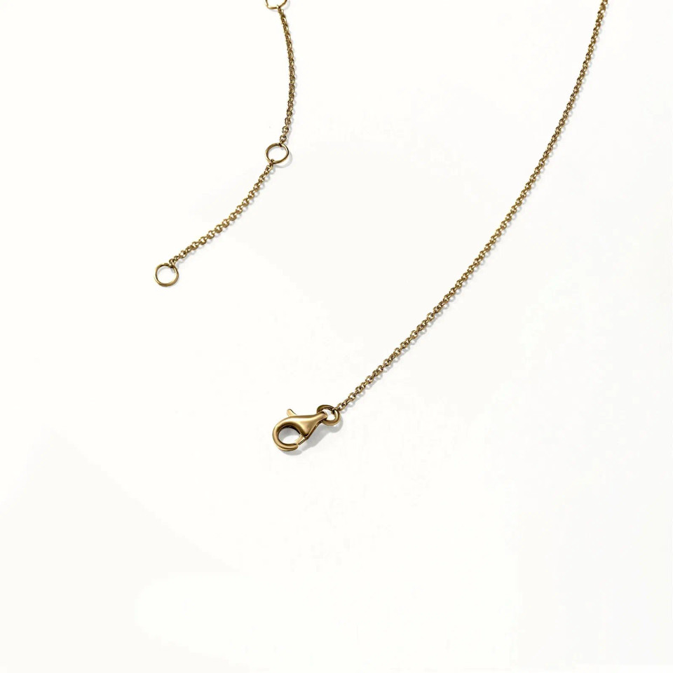 14k Gold Natural Diamond Chevron Necklace (0.63 ct.wt)