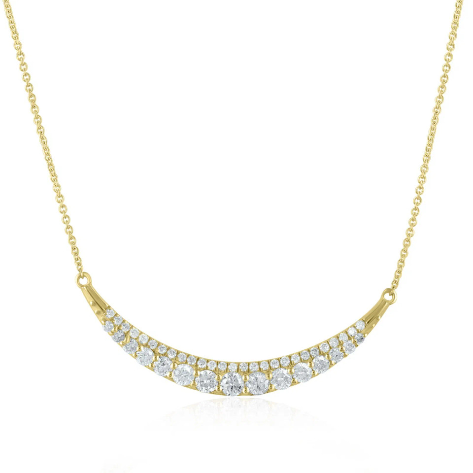 14K Yellow Gold Natural Diamond Fashion Necklace (0.71 ct.wt)