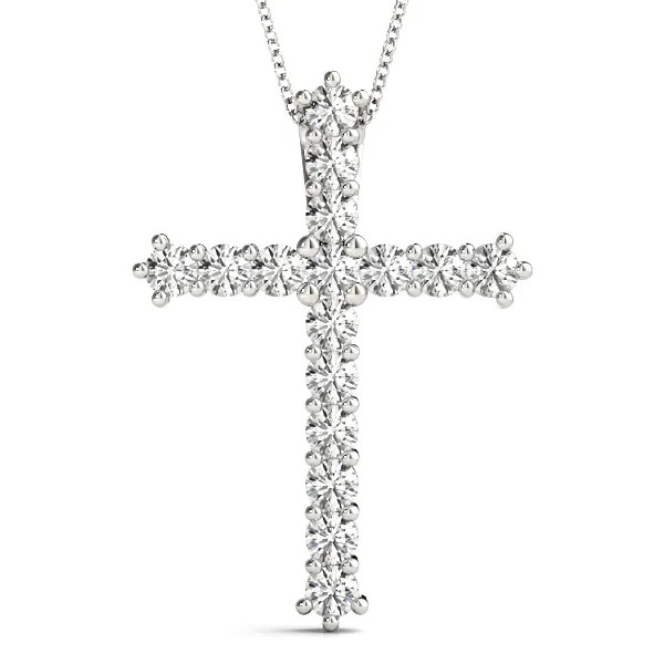 White Gold Cross Pendant (1.00 ct.tw.)