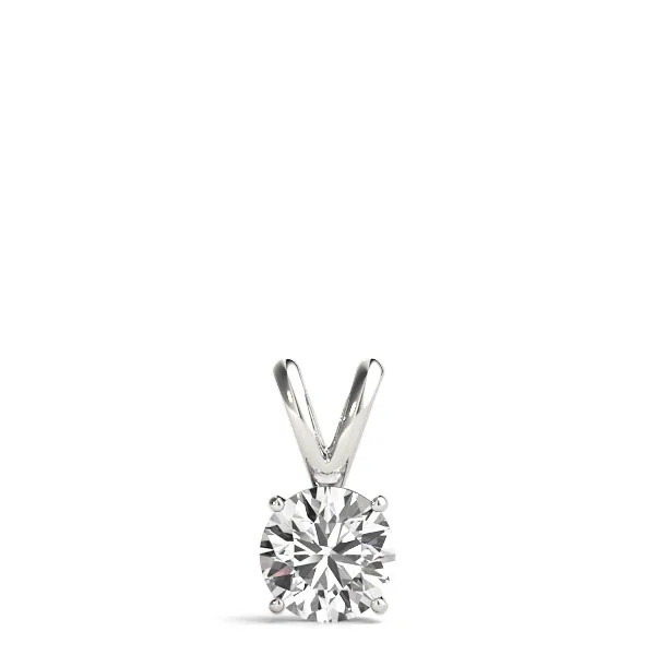 White Gold Four-Prong Wire Diamond Pendant (0.63 ct.tw.)