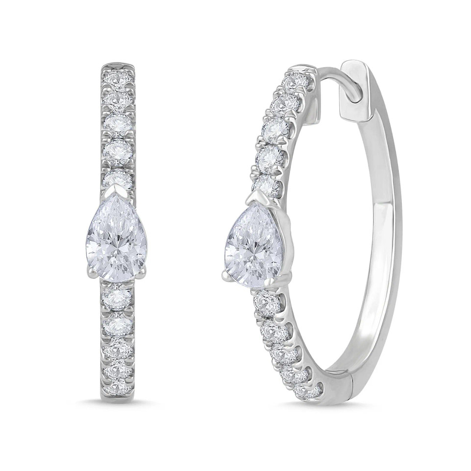 Center Pear Fancy Hoop (1.00 ct.tw)