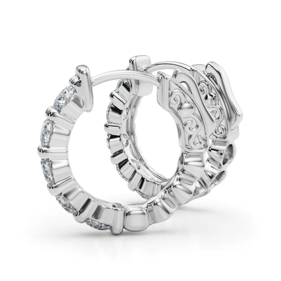 White Gold Diamond Hoops (1.65 ct.tw.)