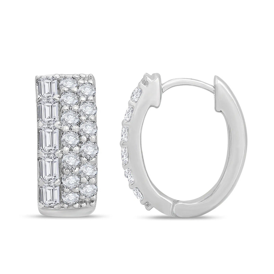 15mm 3row Hoop (1.85 ct.tw)