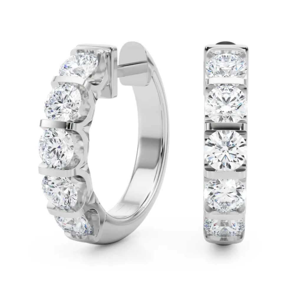 White Gold Diamond Hoops (2.00 ct.tw.)