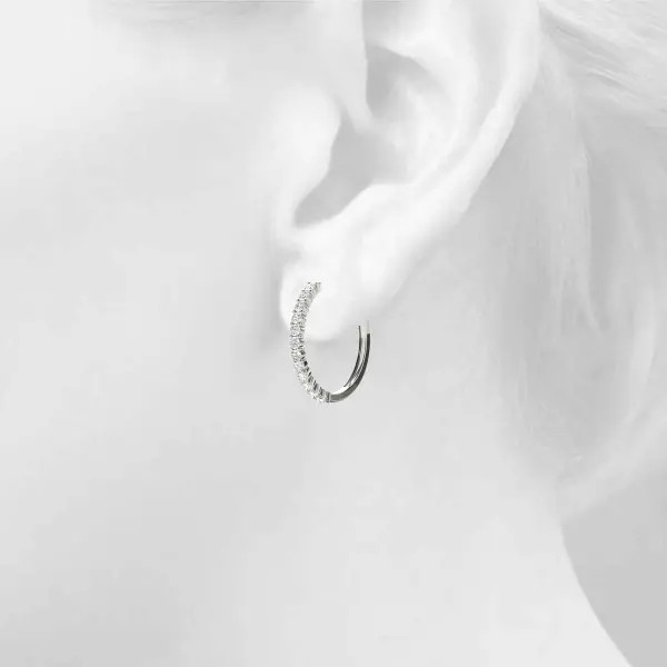 White Gold Diamond Hoops (1.10 ct.tw.)