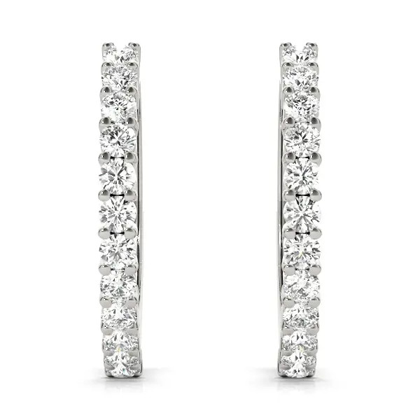 White Gold Diamond Hoops (1.10 ct.tw.)