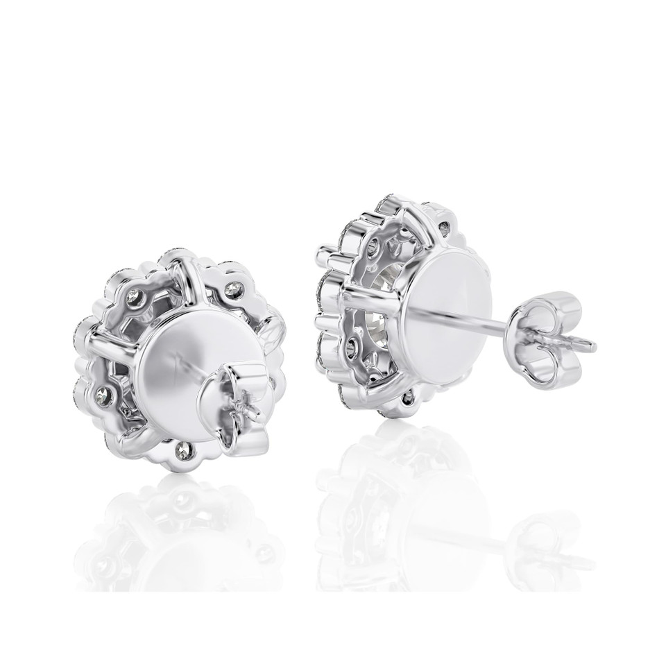 Lab Grown 1.0 Ct Diamond Stud Earrings In 14K Gold