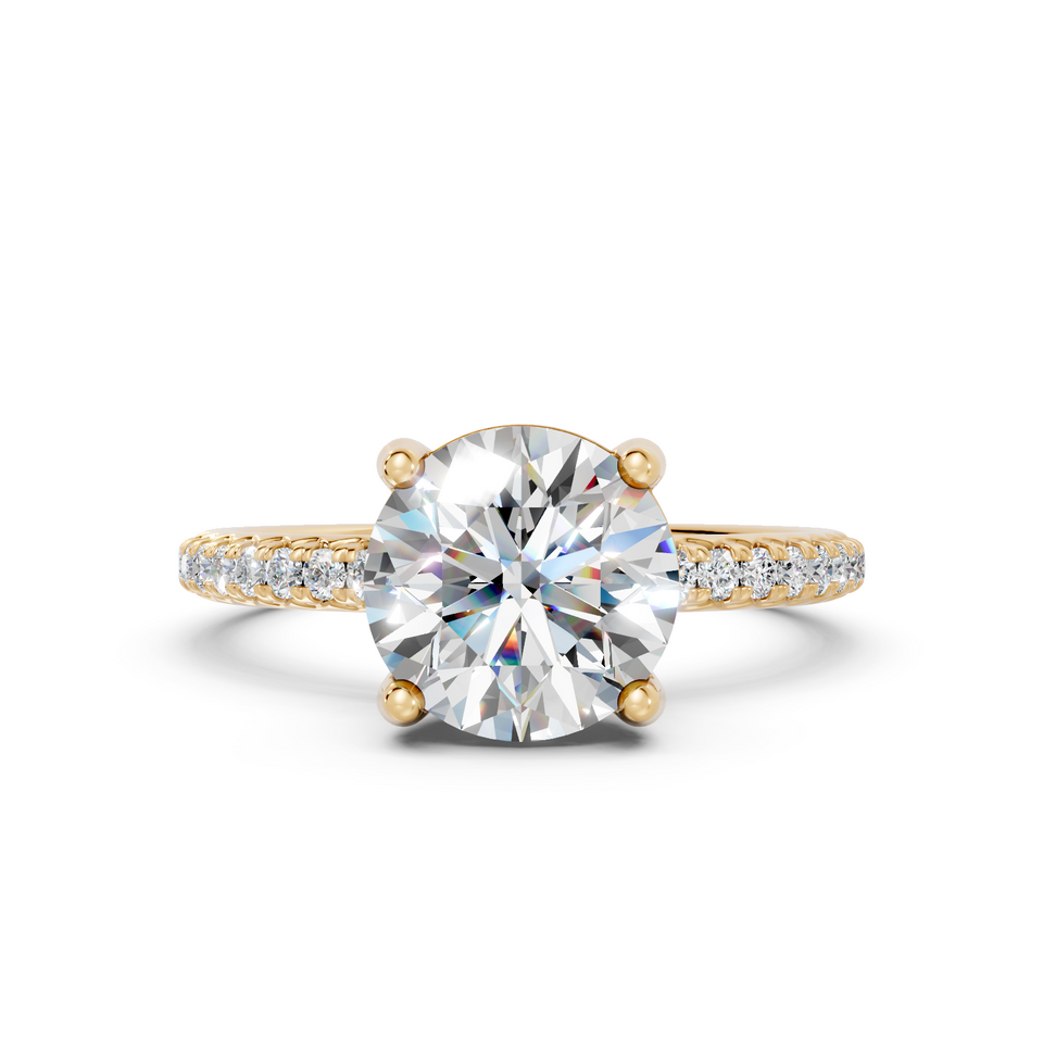 Round Brilliant Hidden Halo Engagement Ring (2.3 cttw)