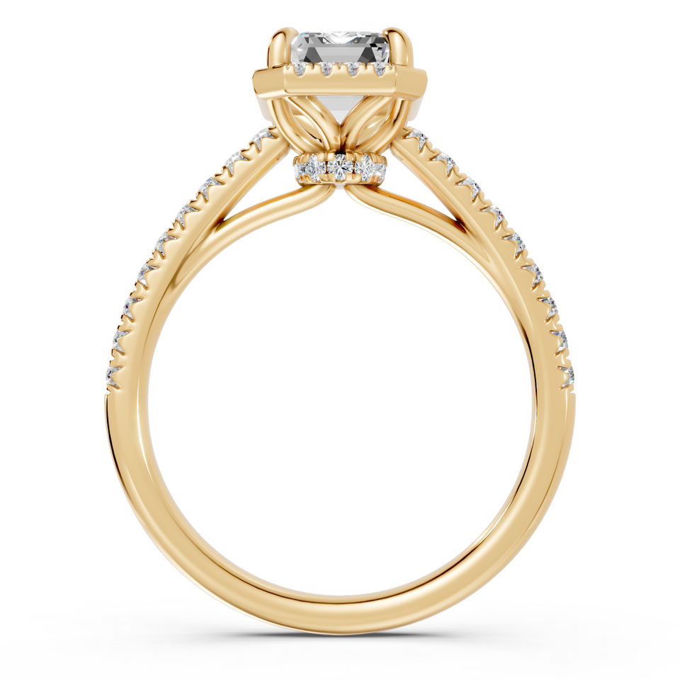 Emerald Halo Engagement Ring with Pavé Accents (2.37 cttw)