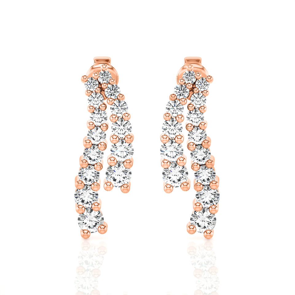 Double Wavy Drop Earrings (1.25 ct.tw.)