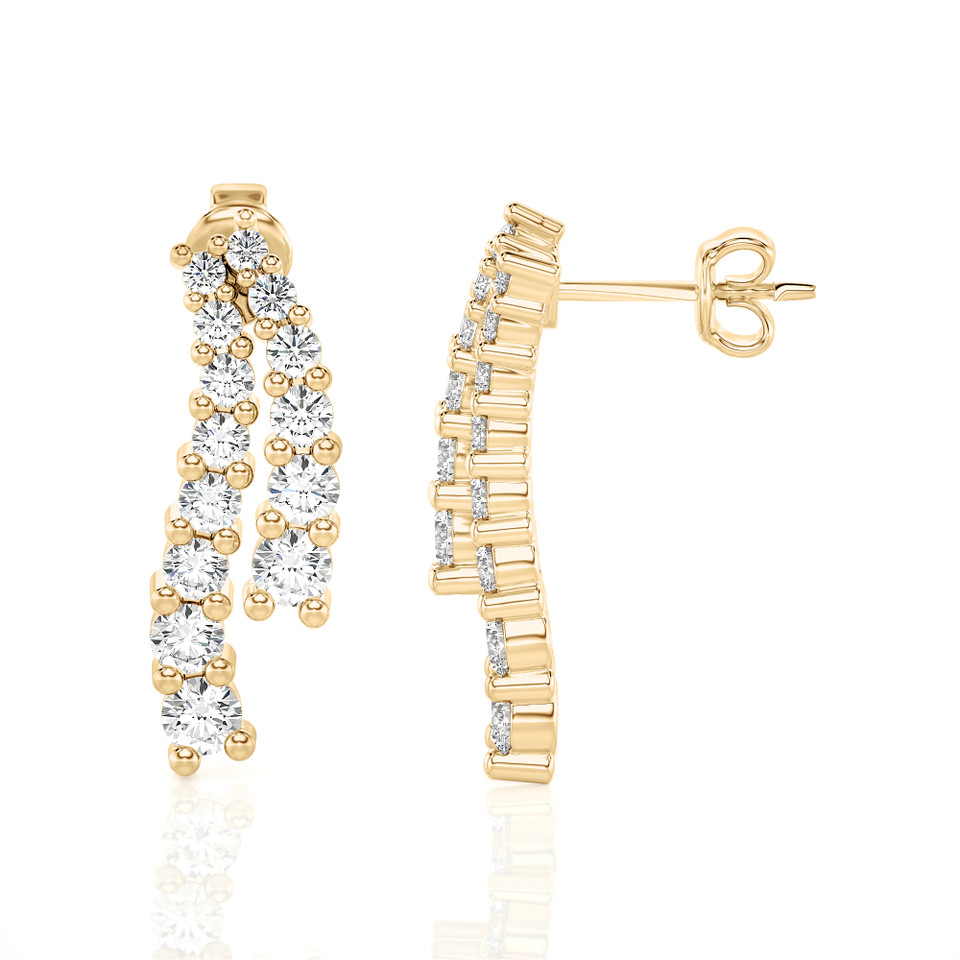 Double Wavy Drop Earrings (1.25 ct.tw.)