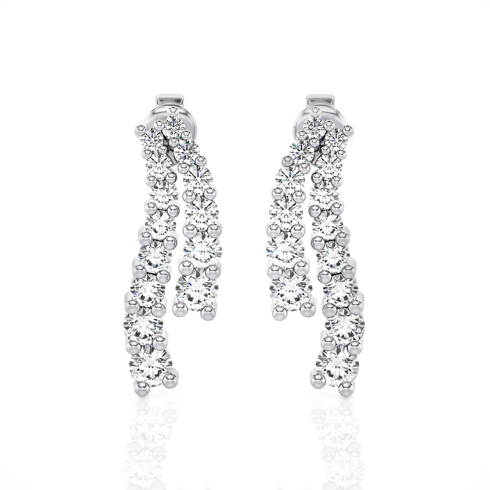 Double Wavy Drop Earrings (1.25 ct.tw.)