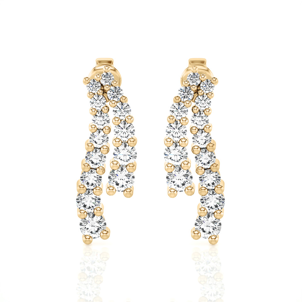 Double Wavy Drop Earrings (1.25 ct.tw.)