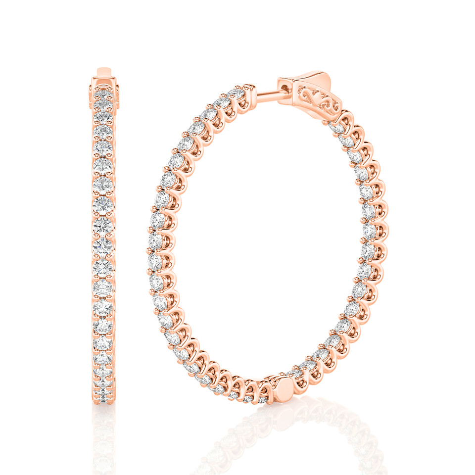 Inside out Diamond Hoops (4.00 ct.tw.)
