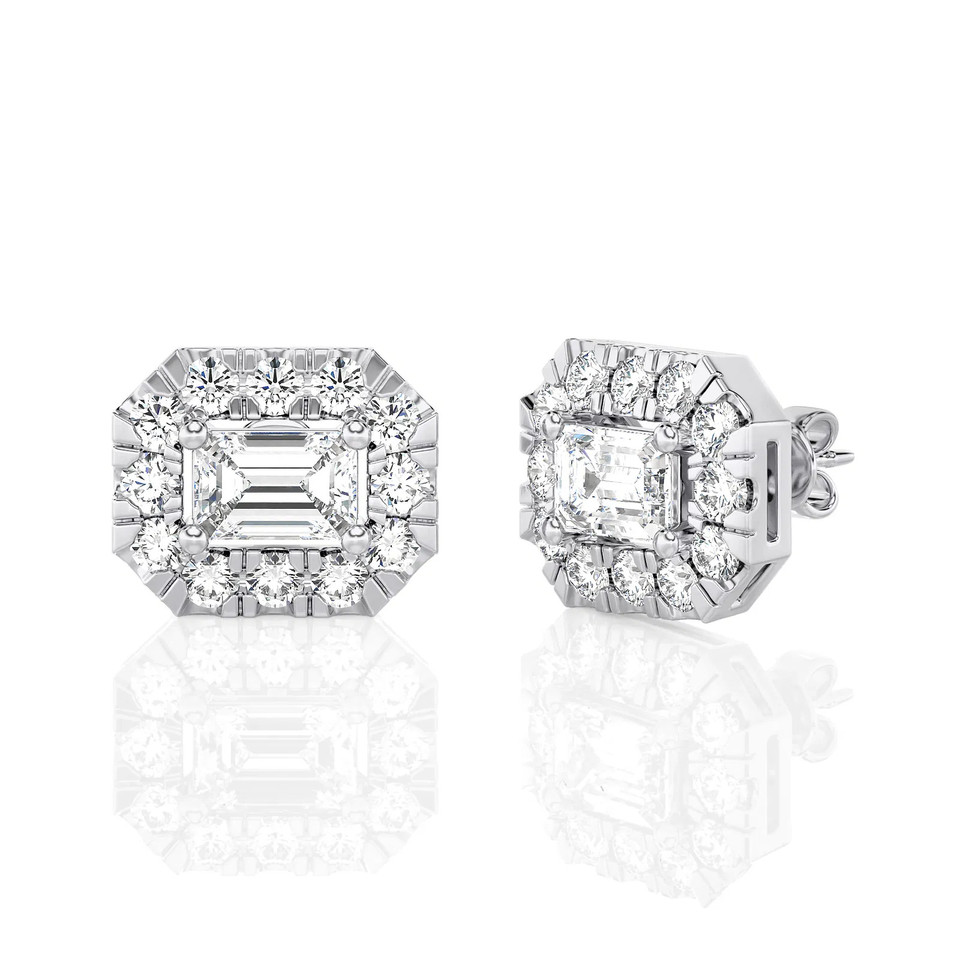 Emerald Halo Stud Earrings (2.00 ct.tw.)