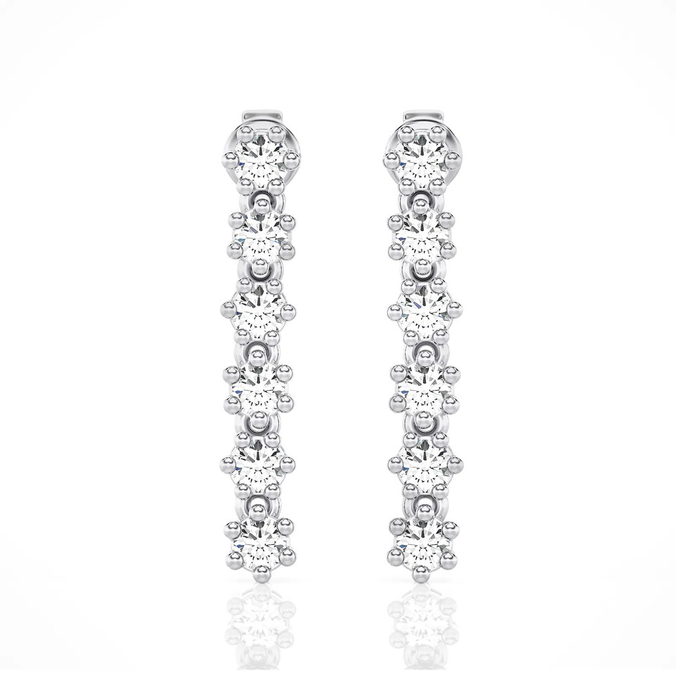 Drop Channel Earrings (0.75 ct.tw.)