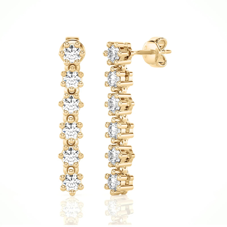 Drop Channel Earrings (0.75 ct.tw.)