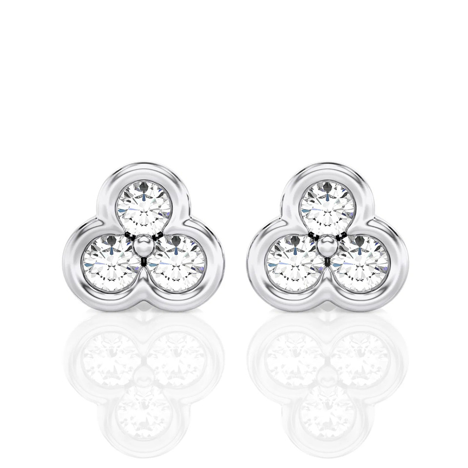 Trilogy Clover Stud Earrings (0.25 ct.tw.)