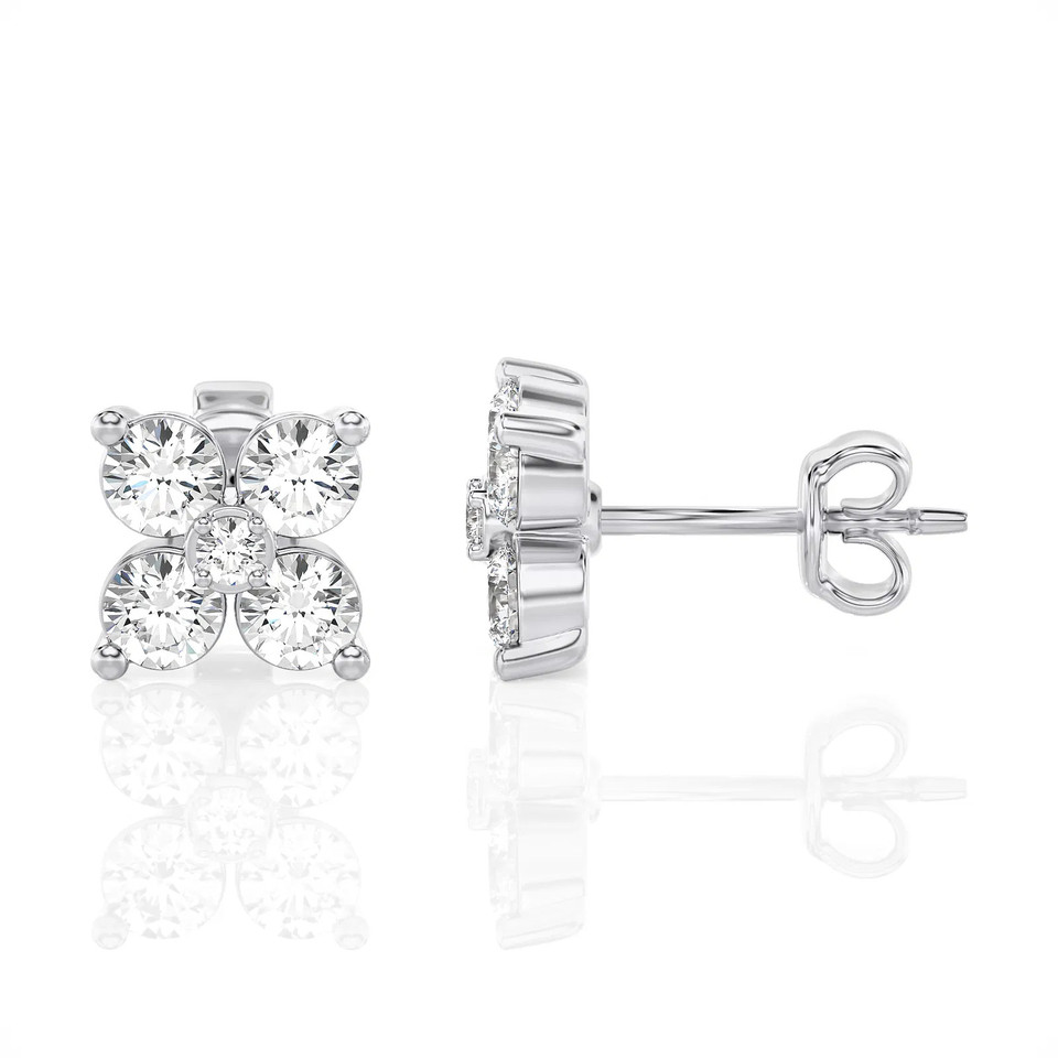 Flower Petal Stud Earrings (0.50 ct.tw.)