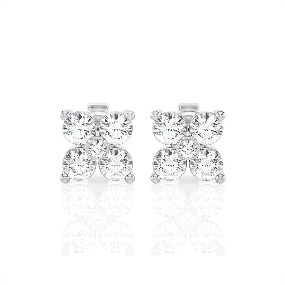 Flower Petal Stud Earrings (0.50 ct.tw.)