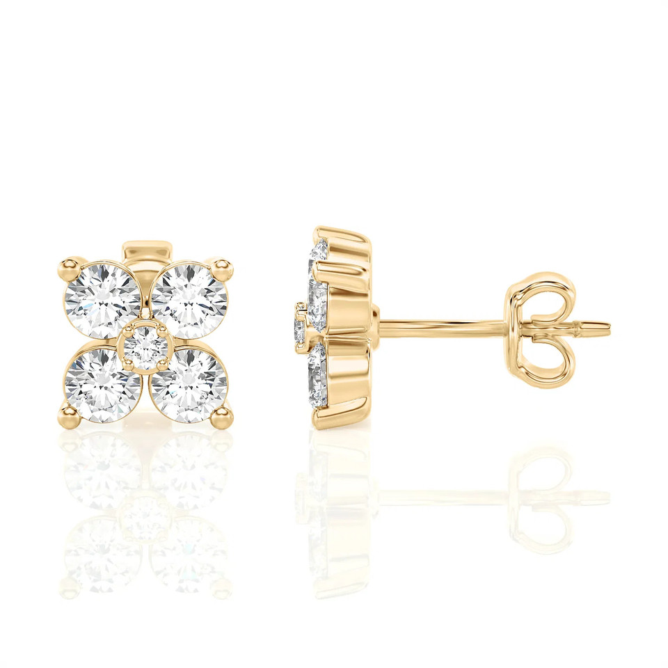 Flower Petal Stud Earrings (0.50 ct.tw.)