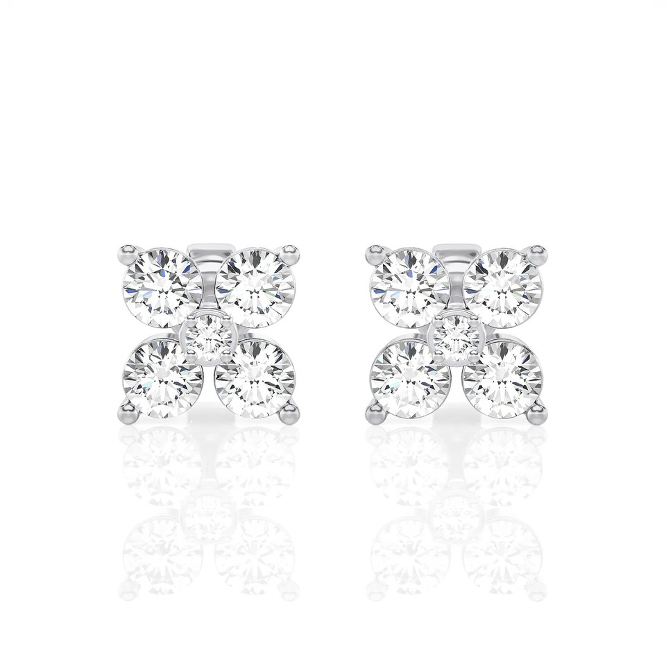 Flower Petal Stud Earrings (1.00 ct.tw.)