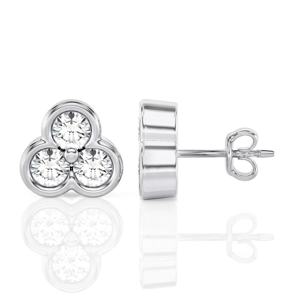 Trilogy Clover Stud Earrings (0.50 ct.tw.)