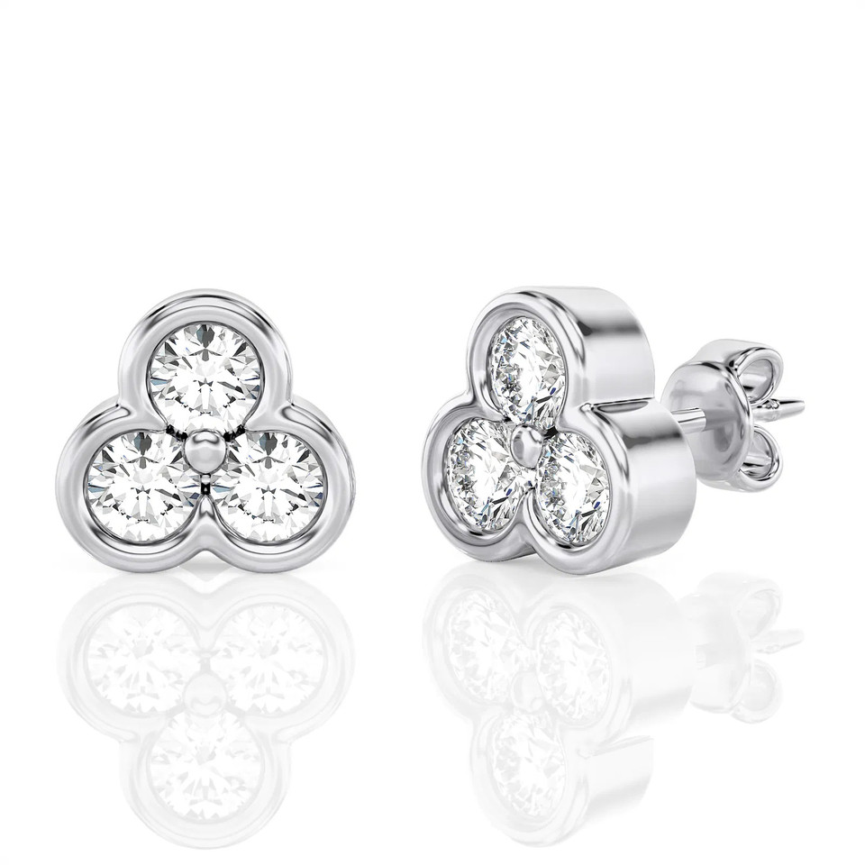 Trilogy Clover Stud Earrings (0.50 ct.tw.)