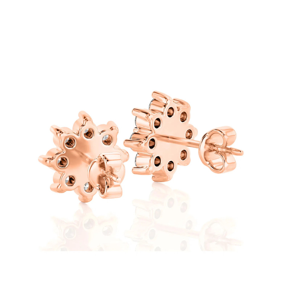 Floral Design Halo Studs Earrings (0.50 ct.tw.)