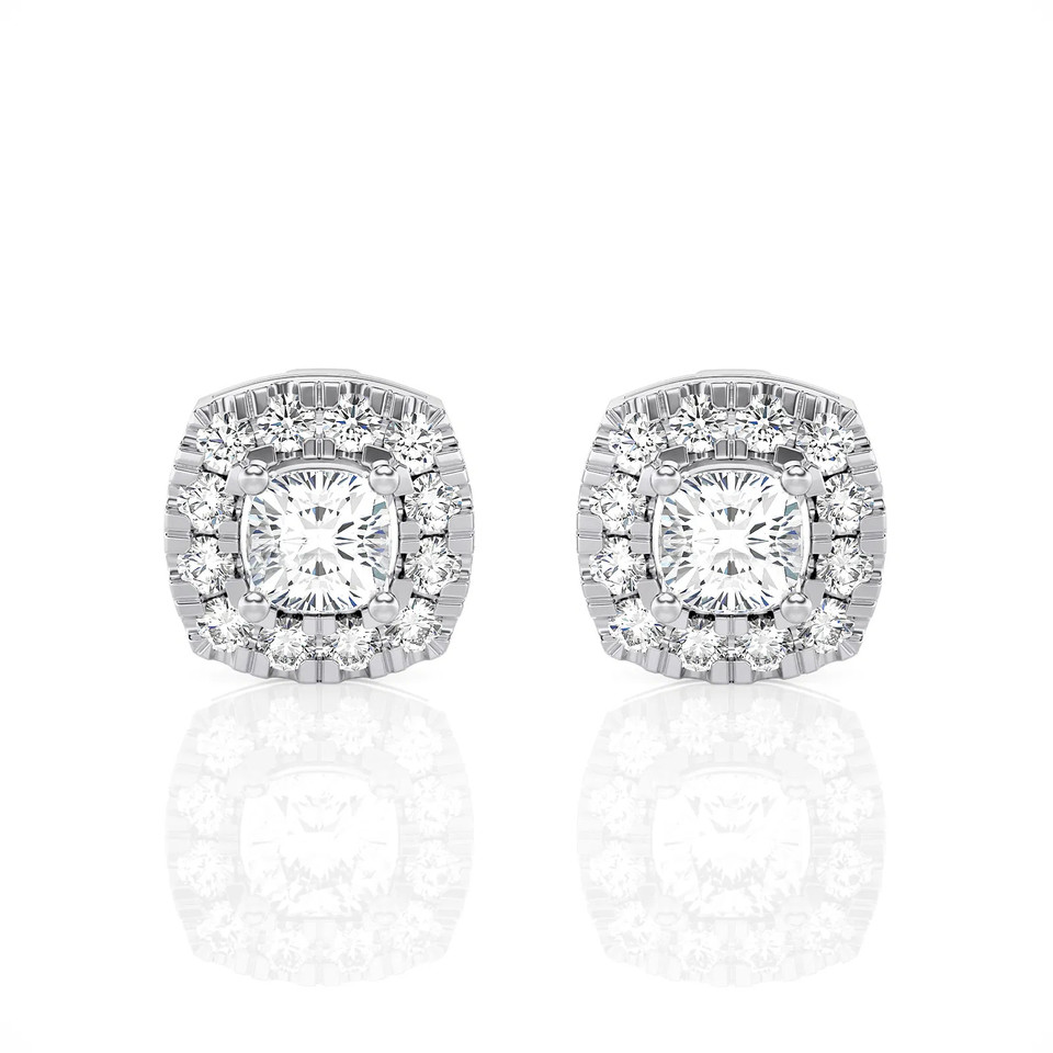 Cushion Halo Stud Earrings (2.00 ct.tw.)