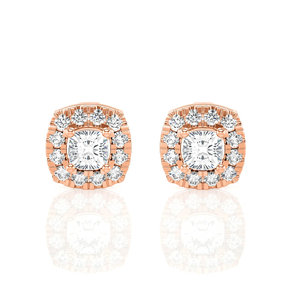 Cushion Halo Stud Earrings (2.00 ct.tw.)