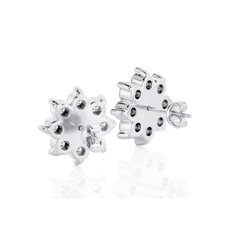 Floral Design Halo Studs Earrings (2.00 ct.tw.)
