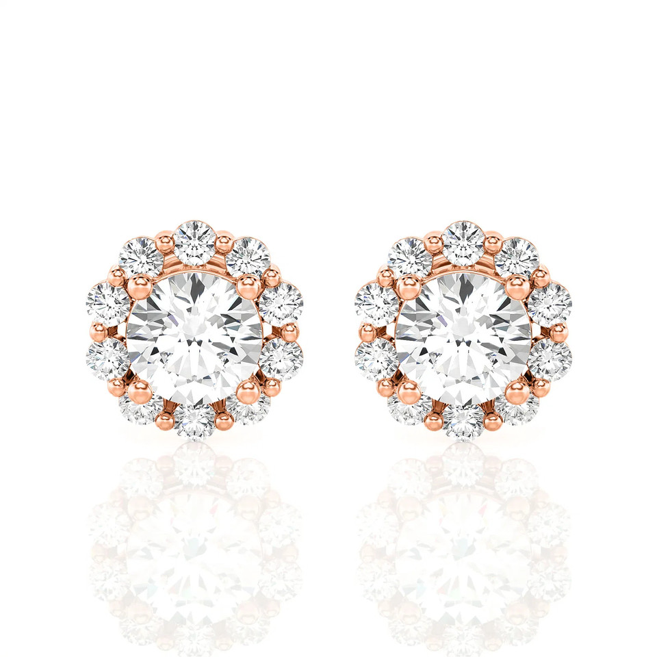 Round Halo Stud Earrings (1.00 ct.tw.)