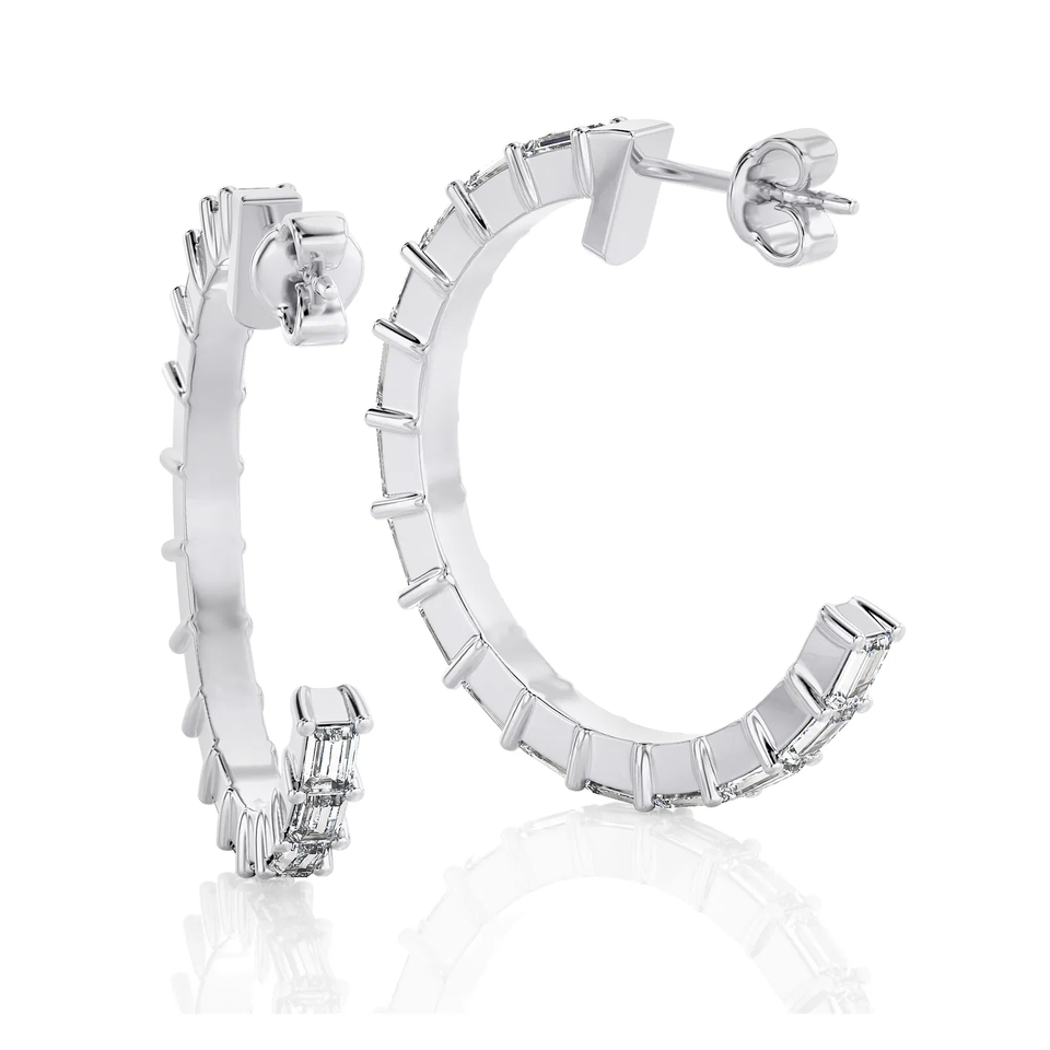 C-Hoops Baguettes Earrings (0.75 ct.tw.)