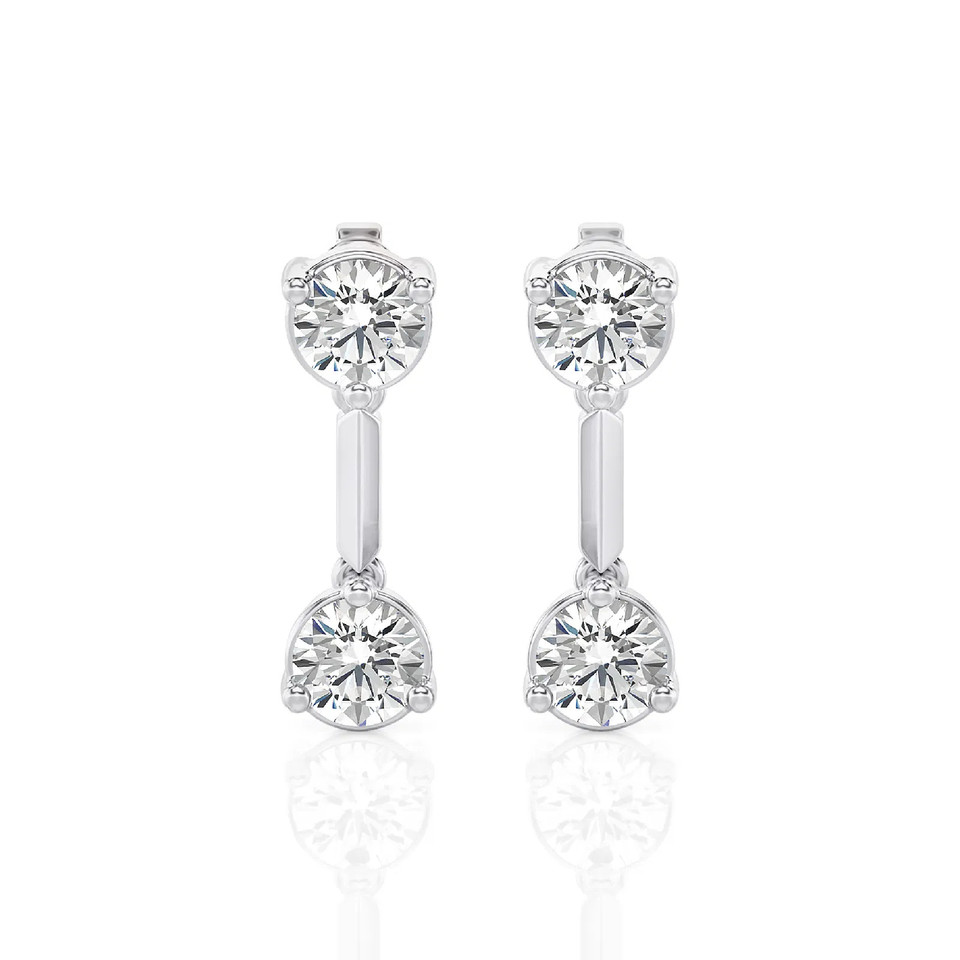 Gold Double Take Round Drop Earrings (1.00 ct.tw.)