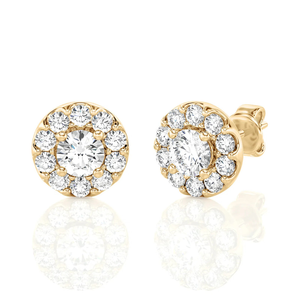 Classic Round Halo Stud Earrings (1.00 ct.tw.)