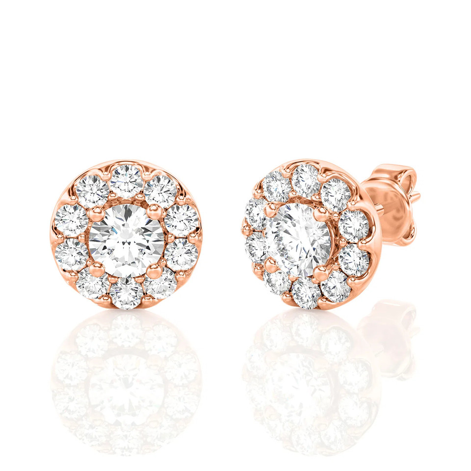 Classic Round Halo Stud Earrings (1.00 ct.tw.)