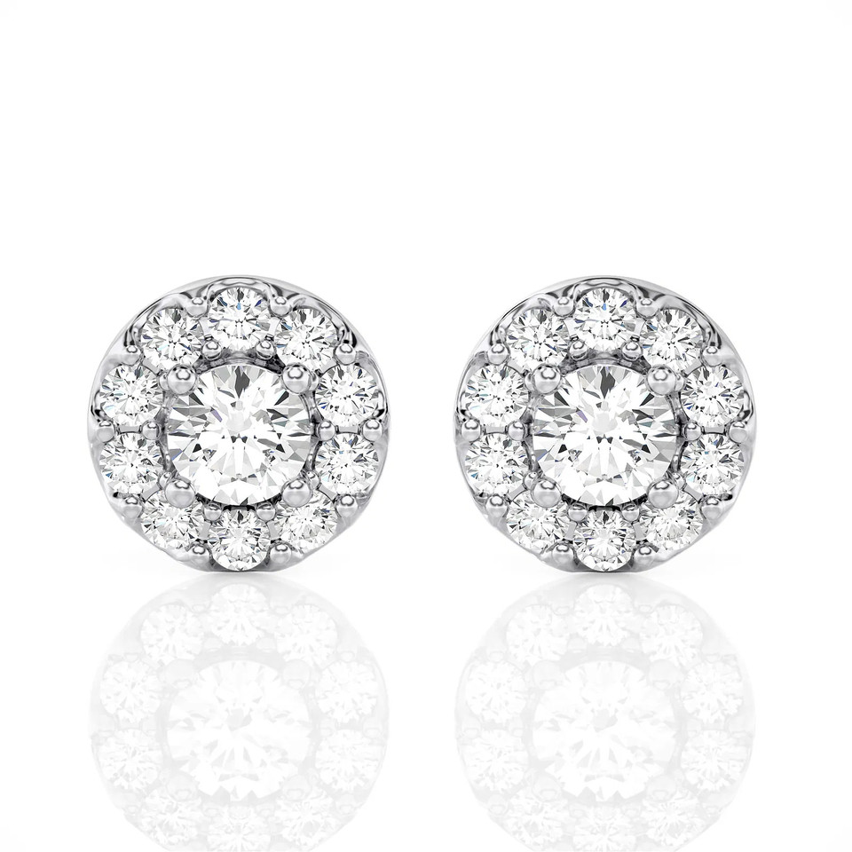 Classic Round Halo Stud Earrings (2.00 ct.tw.)