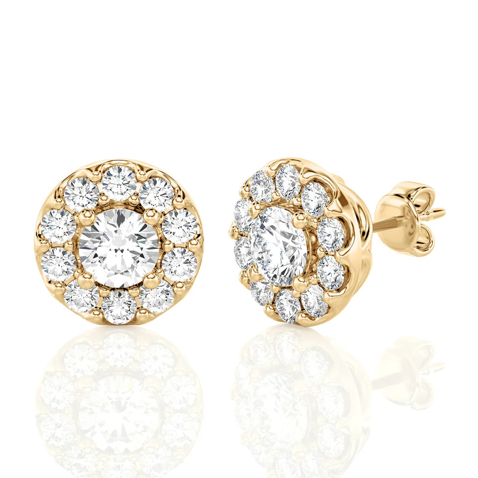 Classic Round Halo Stud Earrings (2.00 ct.tw.)